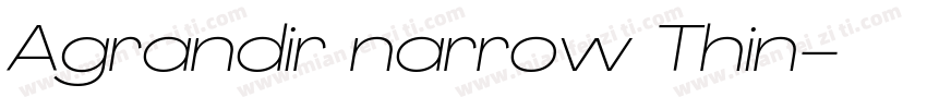 Agrandir narrow Thin字体转换